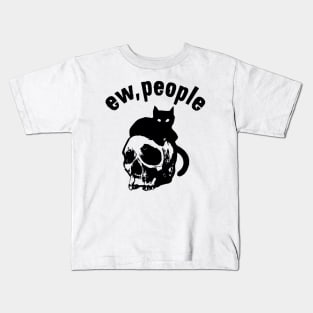 Skull and Cat ew People Kids T-Shirt